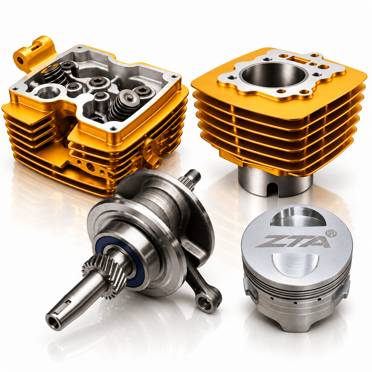 Çita 150 Normal Sıkıştırma Gold Üst Kapak / 65.5mm 69 Boy Silindir Piston ve 139 İnce Balta Krank